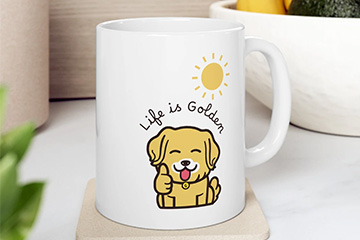 Life is golden coffee mug