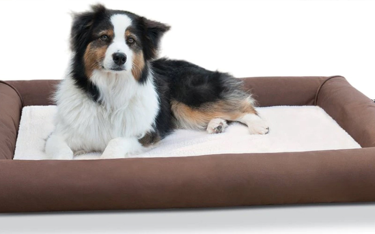 K&H Pet Products Deluxe Lectro-Soft Outdoor Heated Bolster Cat & Dog Bed